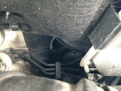 Rear washer piping disconnected