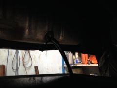 Oil change in progress