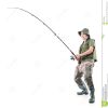 fsherman holding fishing pole 21298589