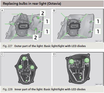 Octavia Rear lights