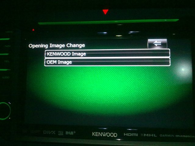 How to update the Kenwood DNX525 start-up screen