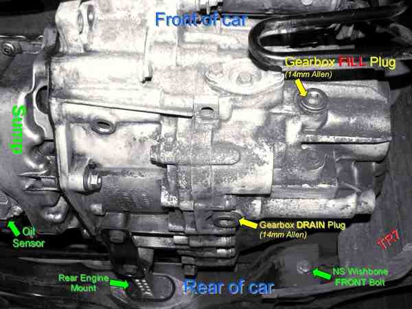 gearbox oil top up location Skoda Fabia Mk I 1999 2007