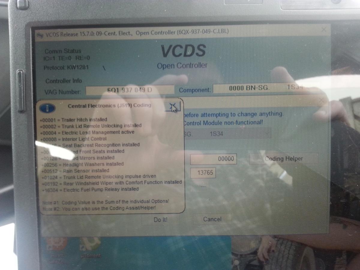 VCDS Heated mirrors etc