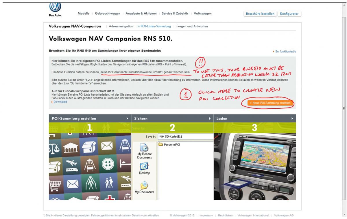 Guide to VW POI Collections loader site
