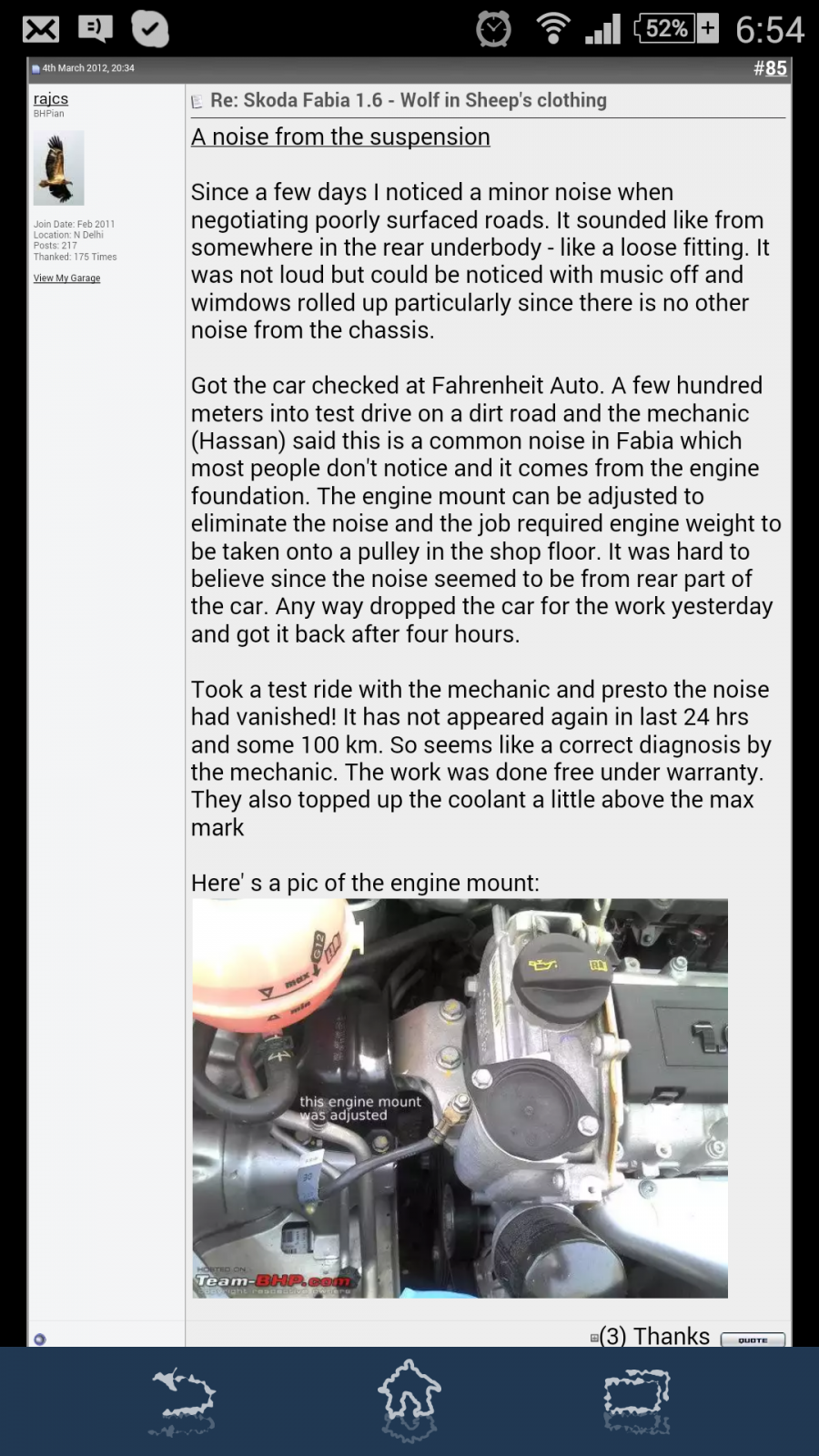 Bad Music from Engine Bay Fabia 1.2 HTP