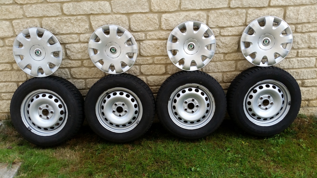 15" 6J 5x112 ET47 VW steel wheels and Firestone winter tyres