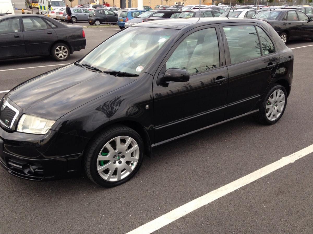 Black Skoda Fabia vRS 54 Reg, 81k miles FSH, 12 Months MOT- Great Condtion