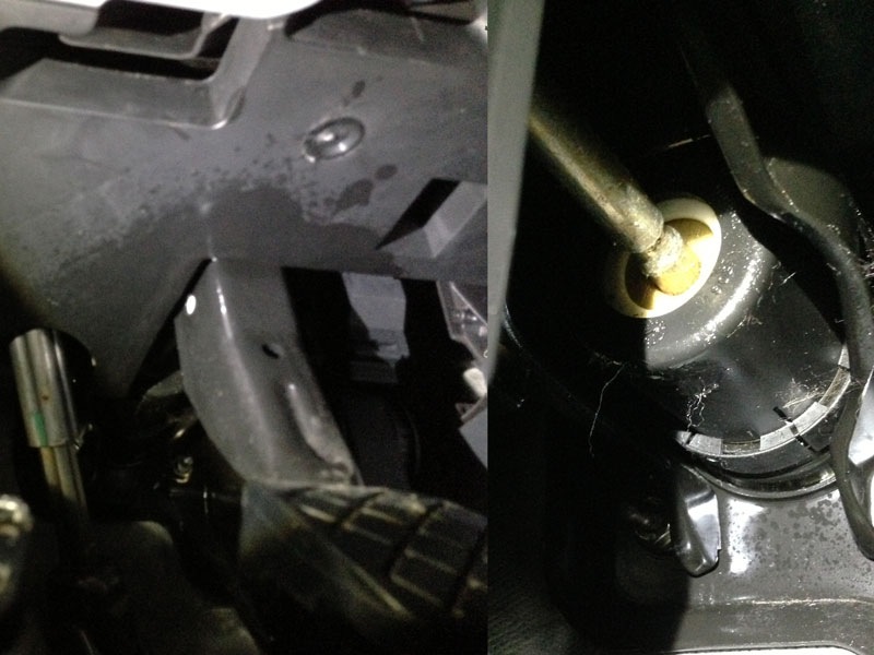 Leaking (brake?) fluid on brake pedal