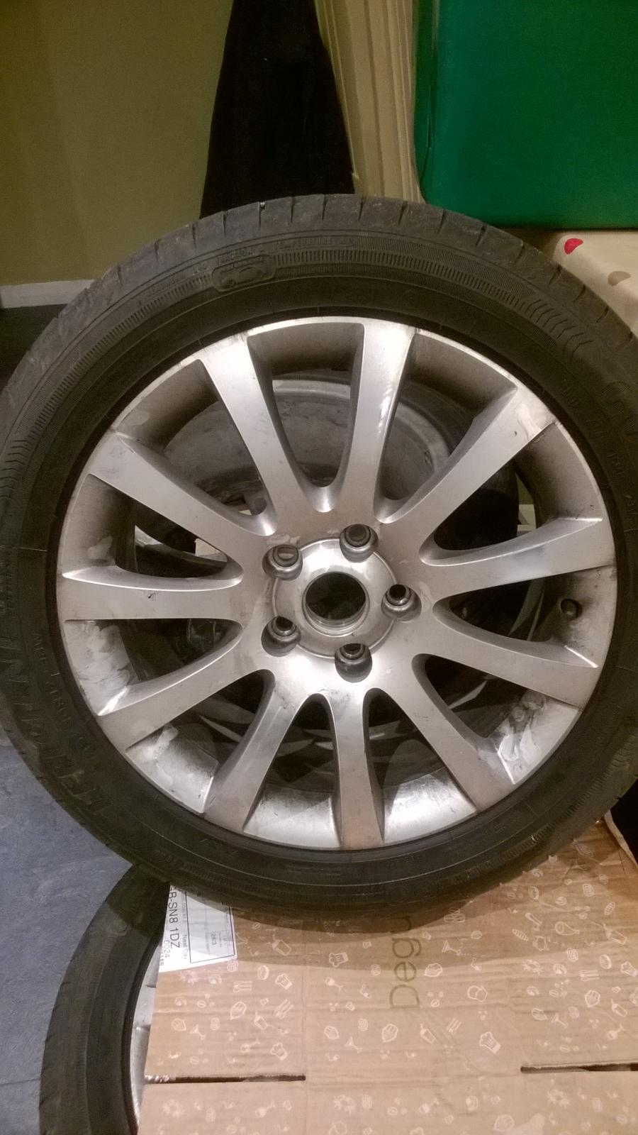 4 X17" Anapurna wheels and Goodyear efficient grip tyres  £300