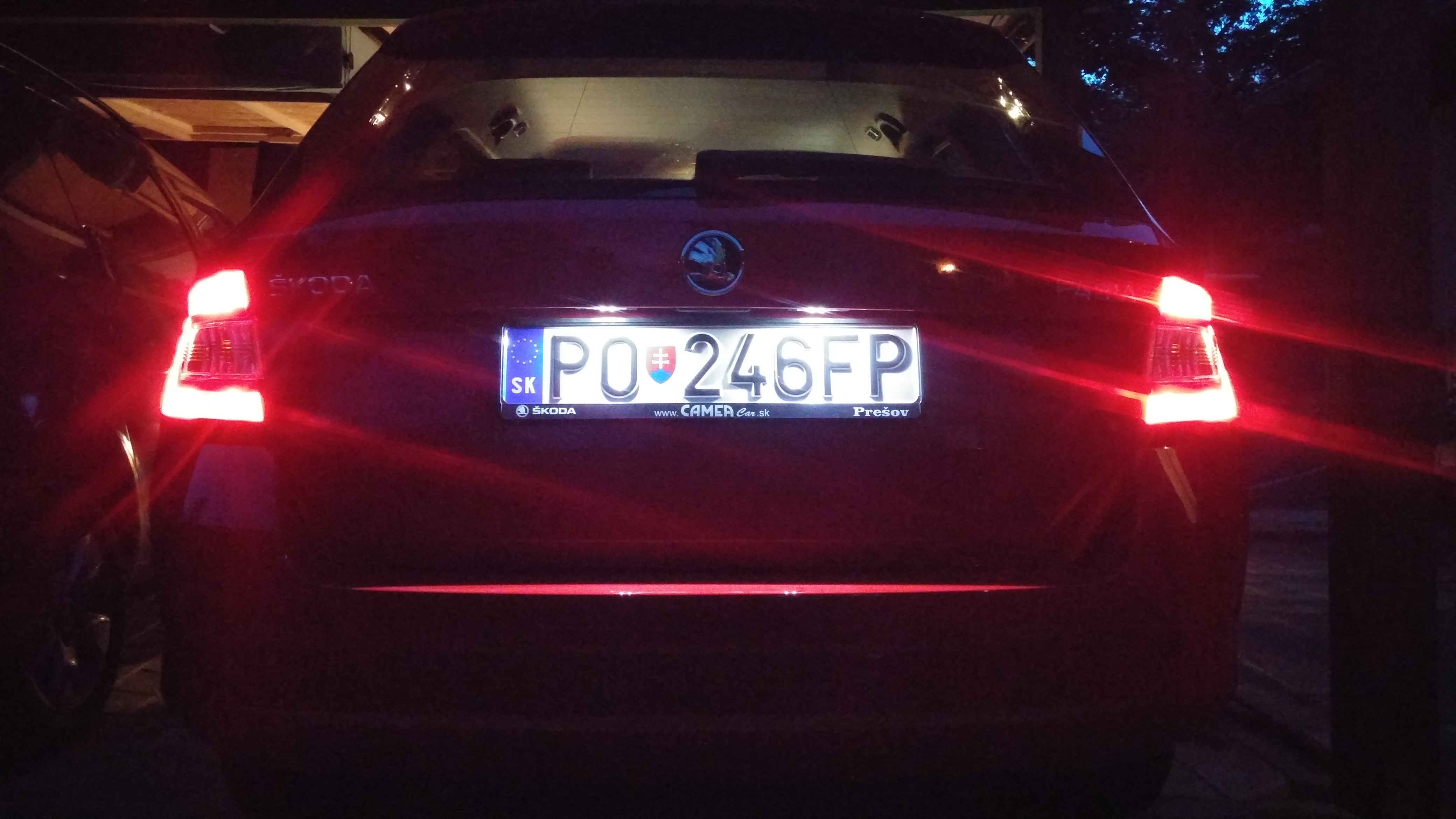 skoda fabia number plate bulb