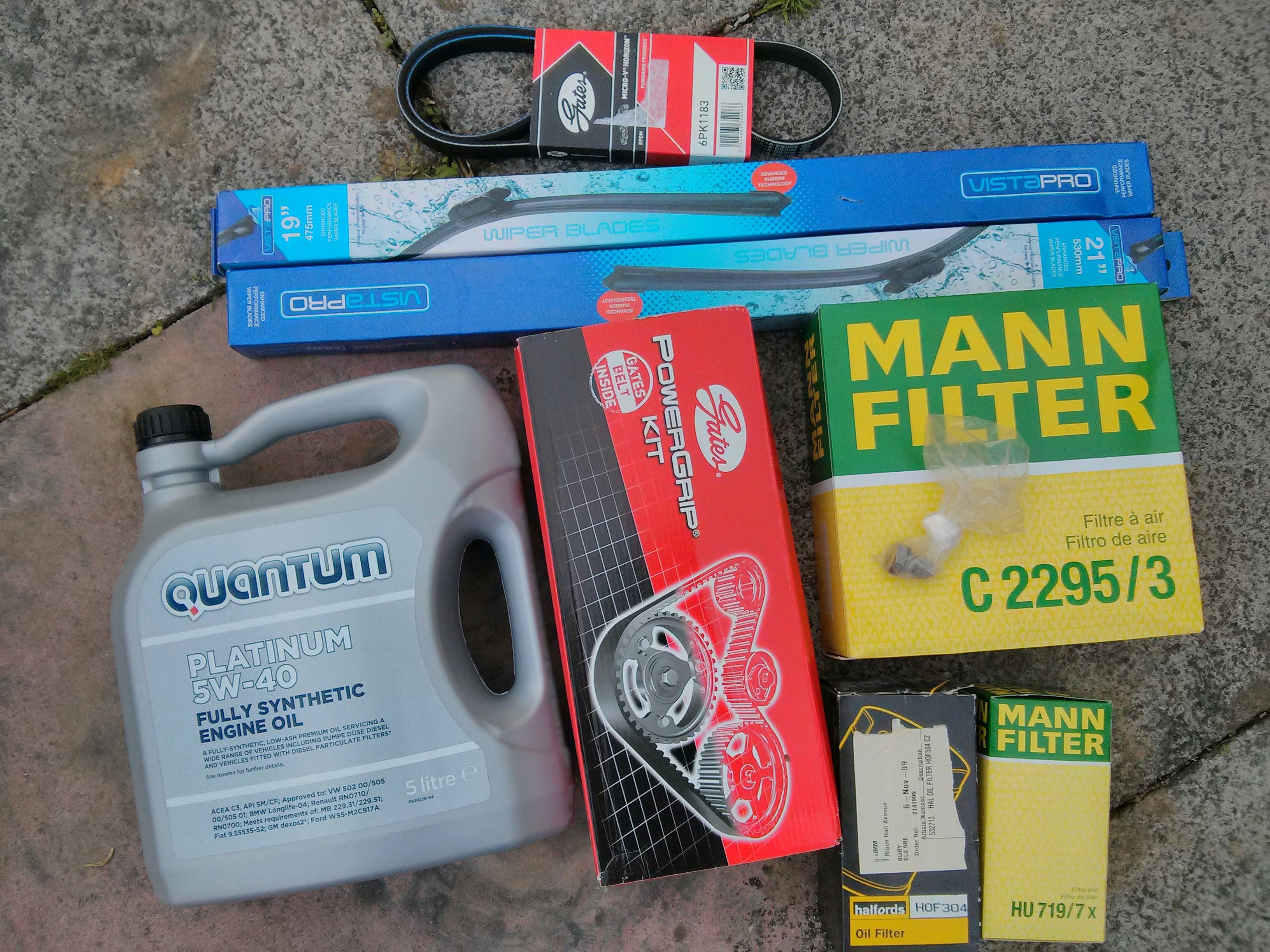 £40 Fabia Diesel Service Kit Quantum Platinum 5w40 +Filters +wipers +belt 1.9 TDI Ibiza Polo