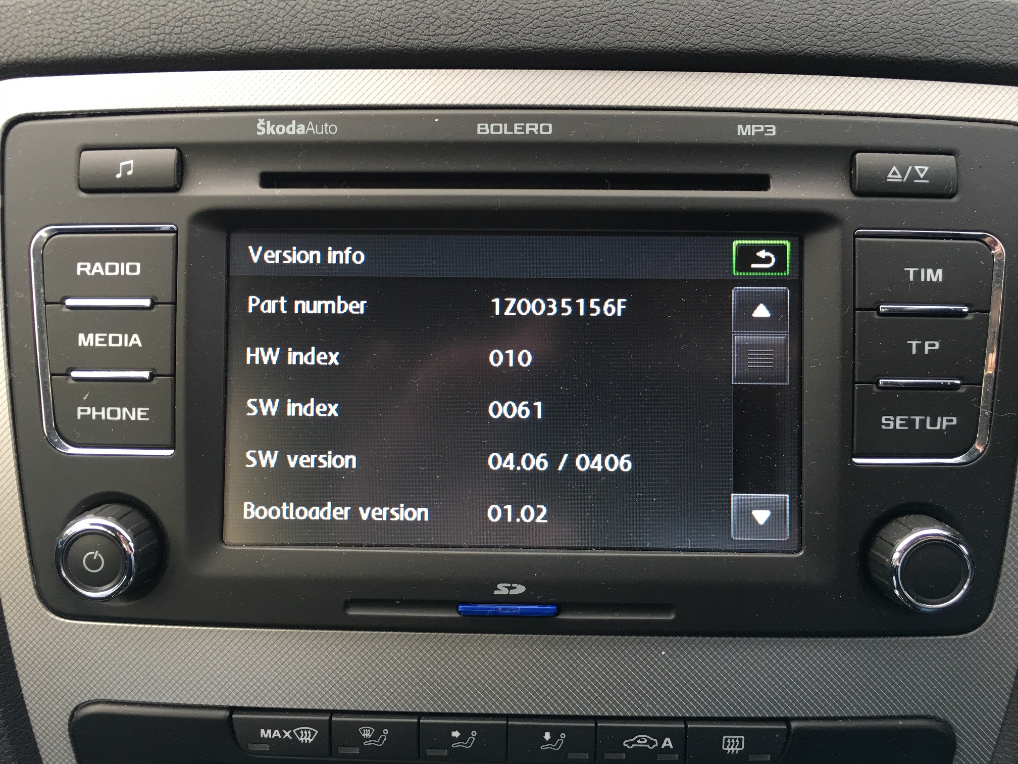 Автомагнитола bolero skoda