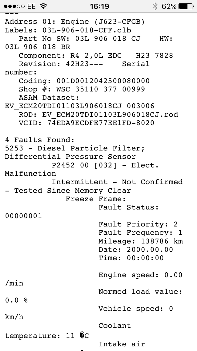Problem flashing glow plug light now with VCDS scan