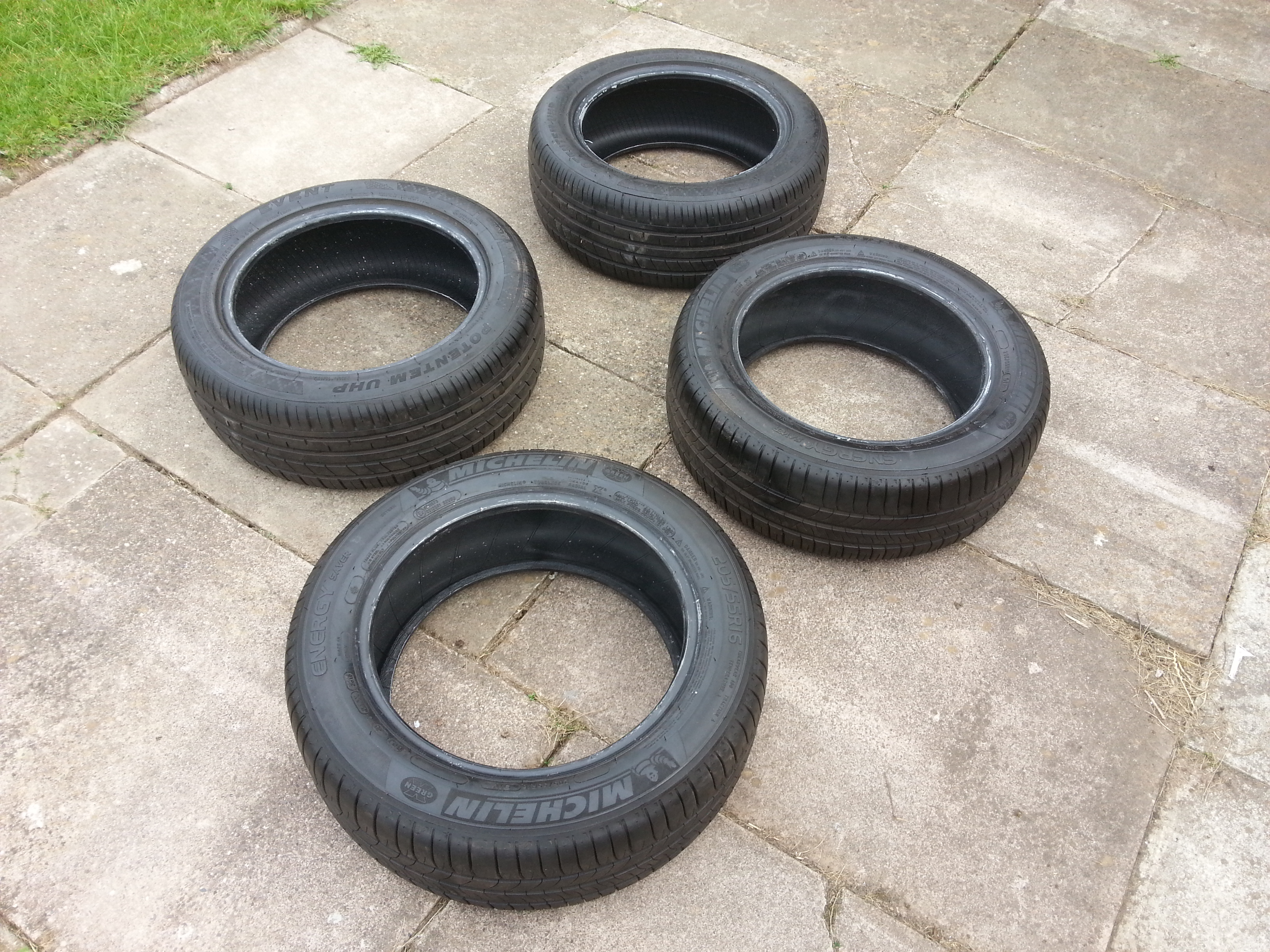 Set of 4 x 205/55/R16 tyres (2 Michelin, 2 Event) with plenty of tread left