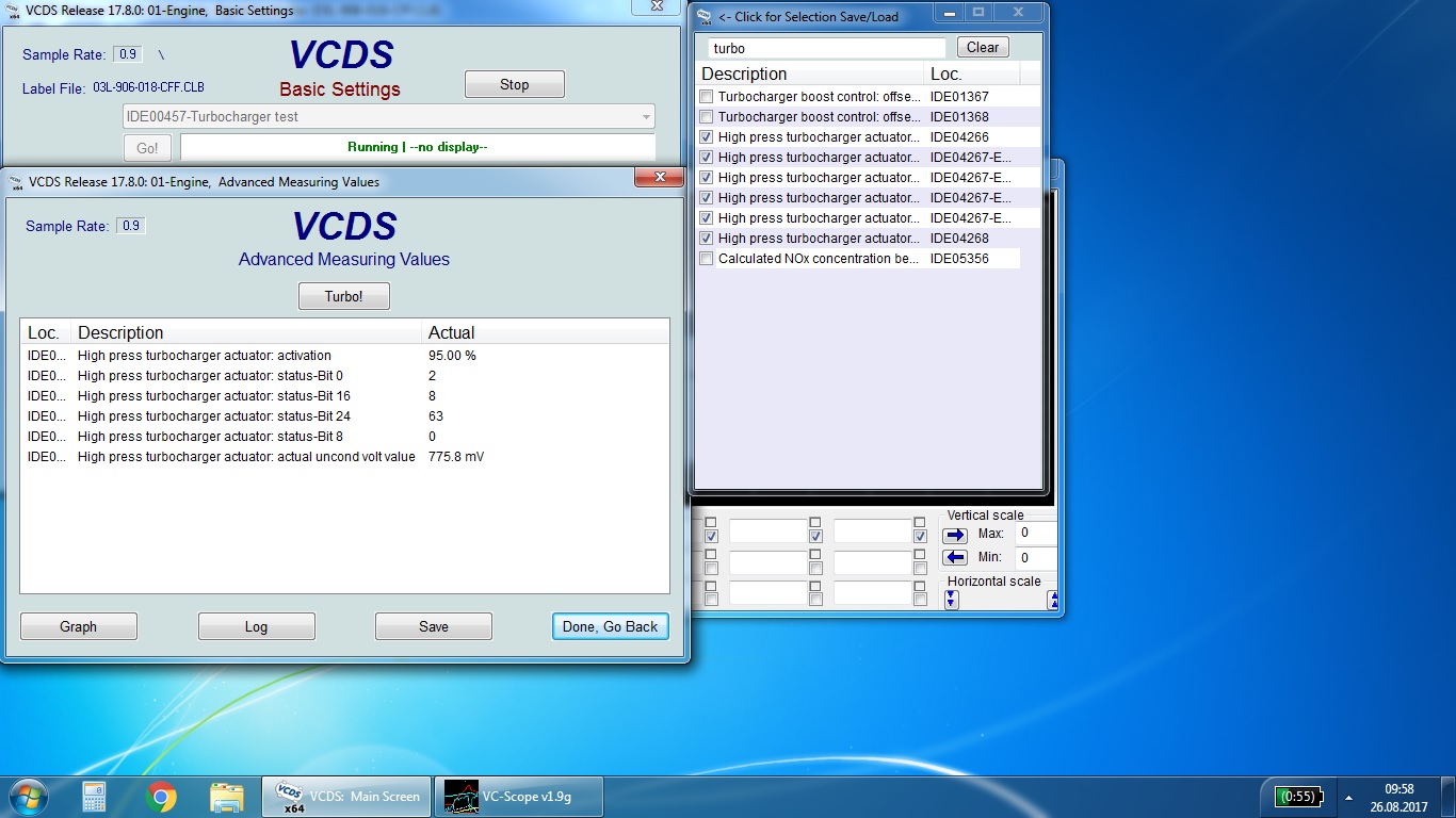 VCDS measuring blocks Skoda Superb Mk II (20082015) BRISKODA