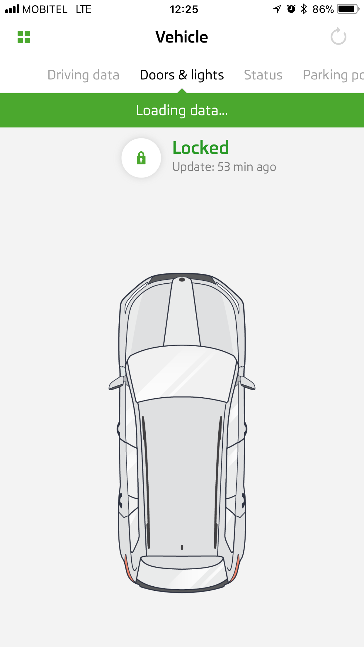 Parking position in Skoda Connect is wrong