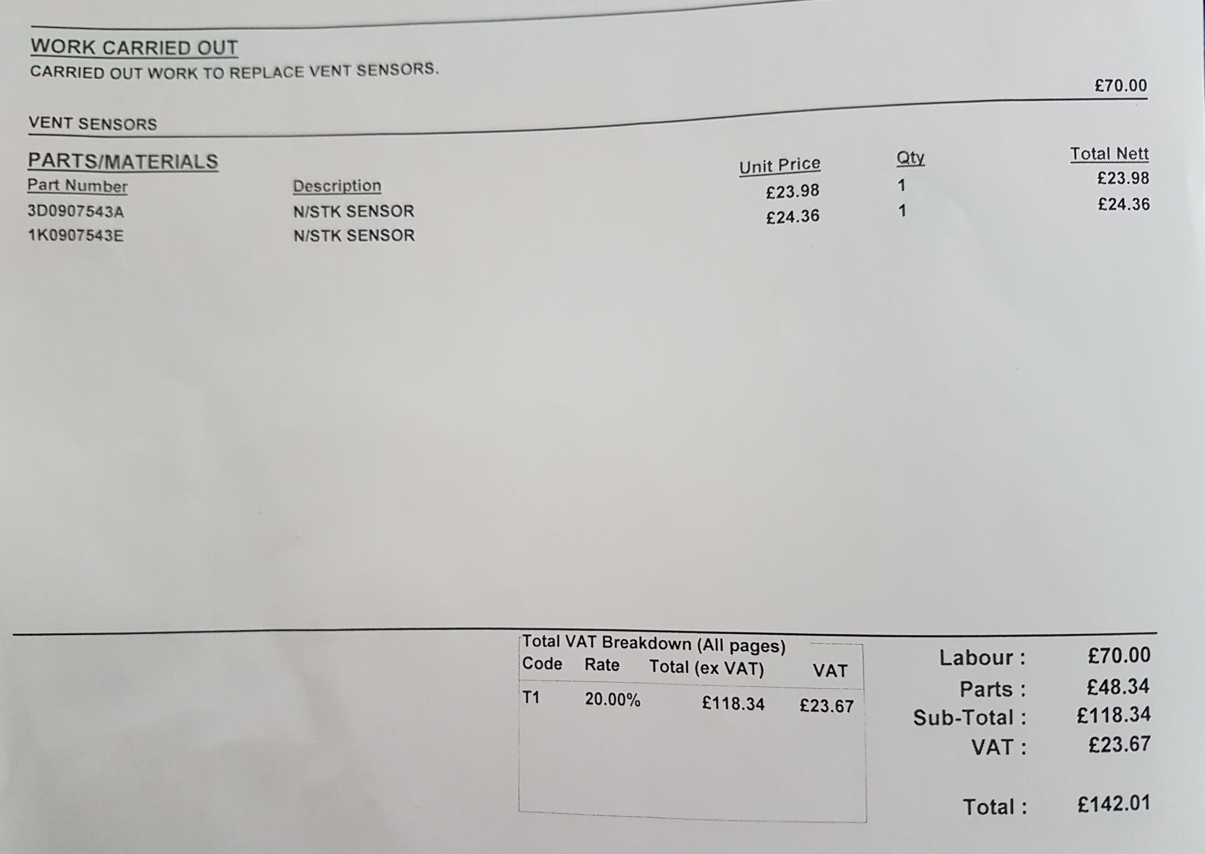 Passenger side temp issue