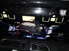 feeding the wiring through under the seat