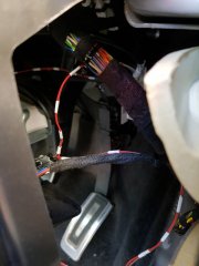 behind the drivers side dash wiring