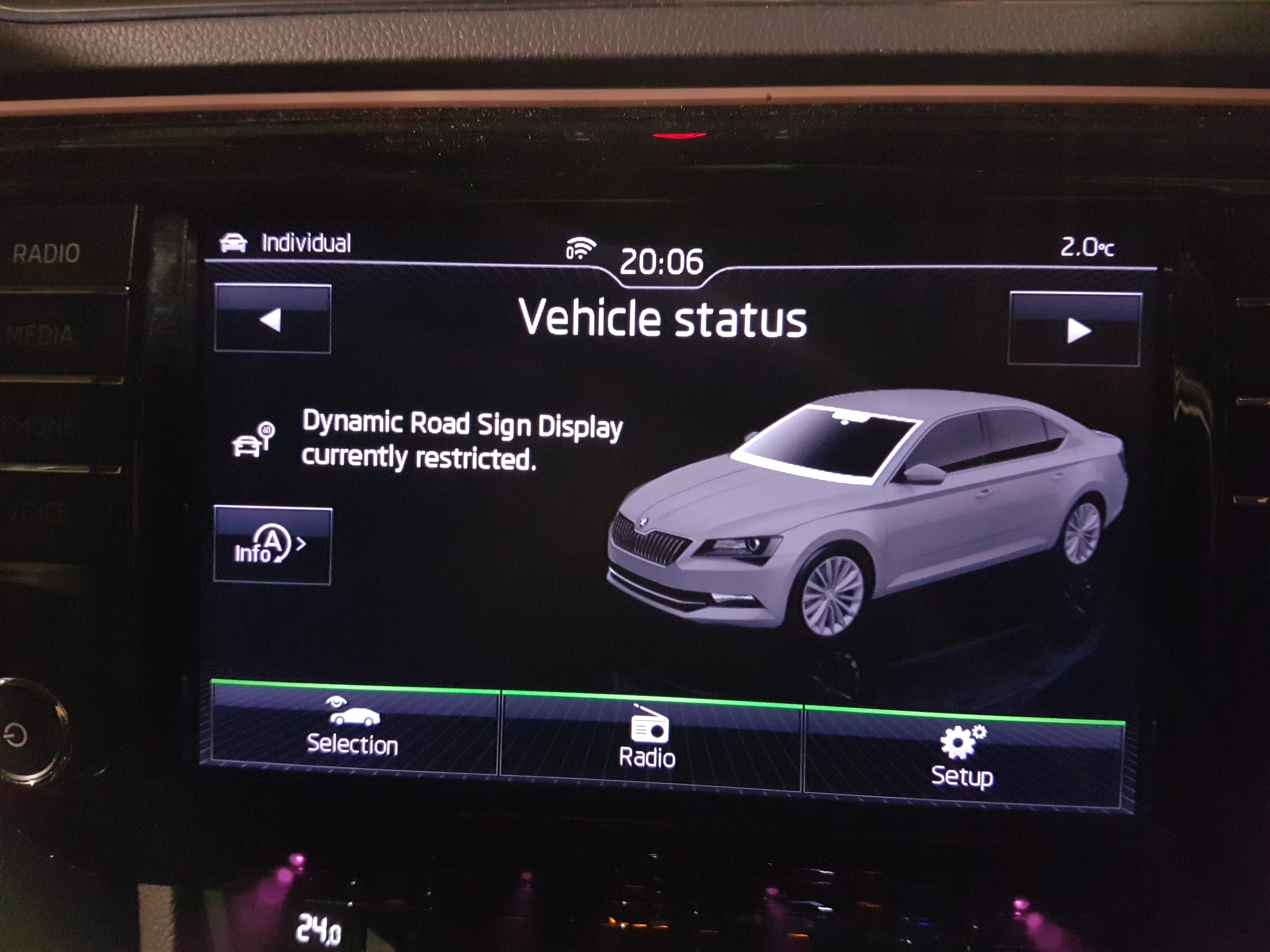 Dynamic Road Sign Display currently restricted Diagnostics & VCDS