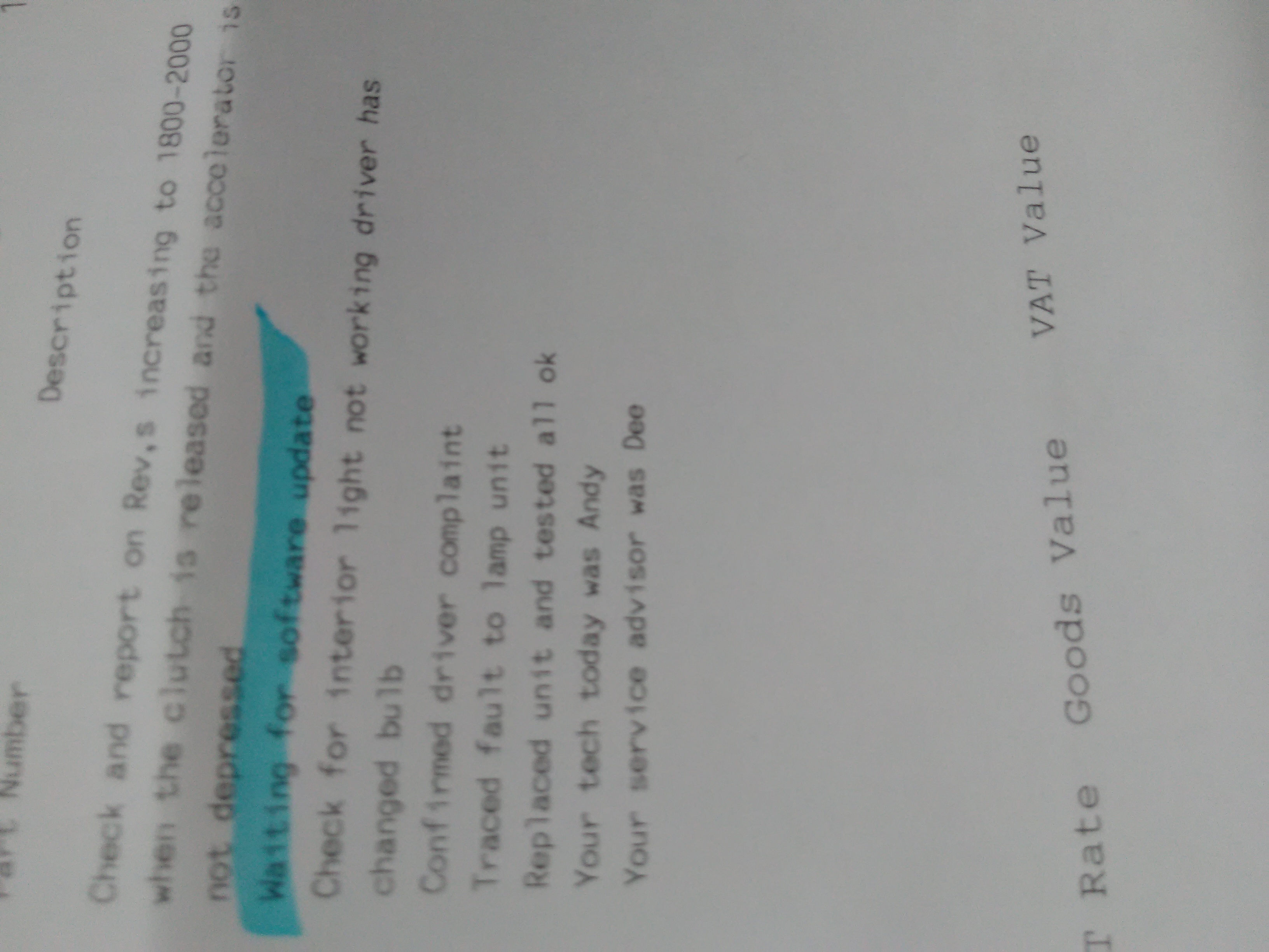 Engine revs without foot on accelarator Skoda Octavia Mk III (2013