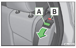 Broken rear seat release mechanism Skoda Fabia Mk II 2007 2014