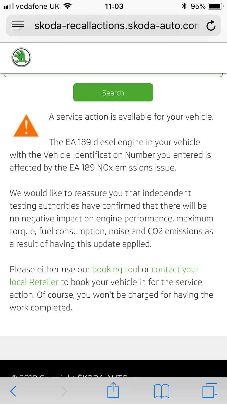 vw 23r7 service action