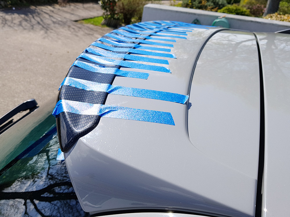 Roof spoiler fitting, best adhesive Styling and Car Care BRISKODA