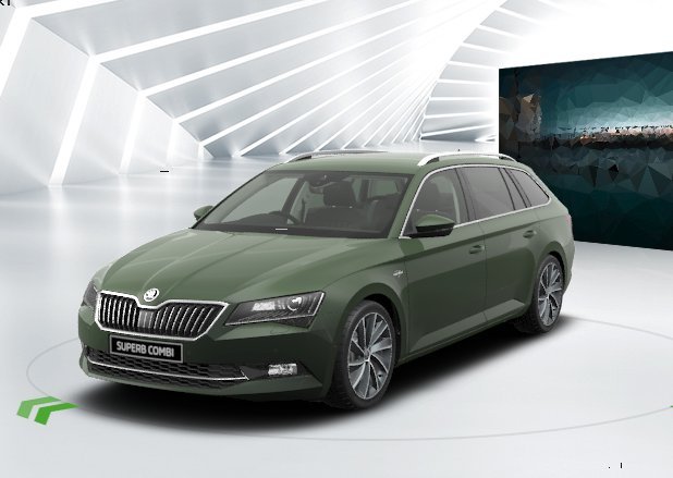 Emerald green skoda