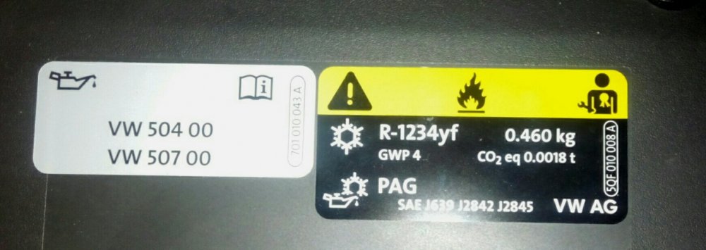 1.4tsi engine sticker (2018 superb)