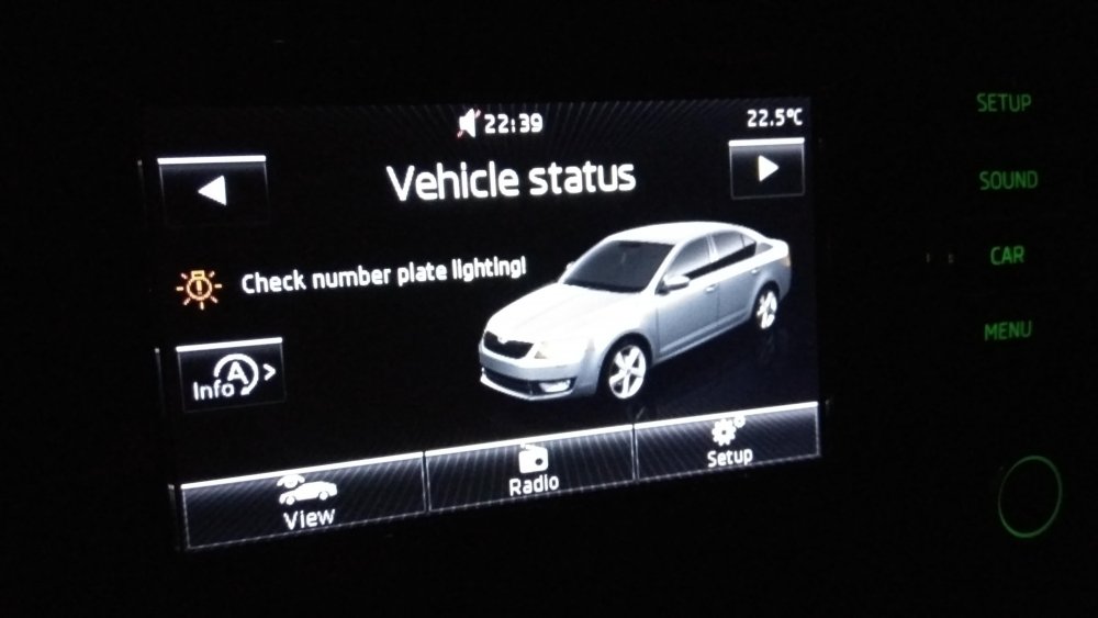 Check number plate lighting - Skoda Octavia Mk III (2013 - 2020) - BRISKODA