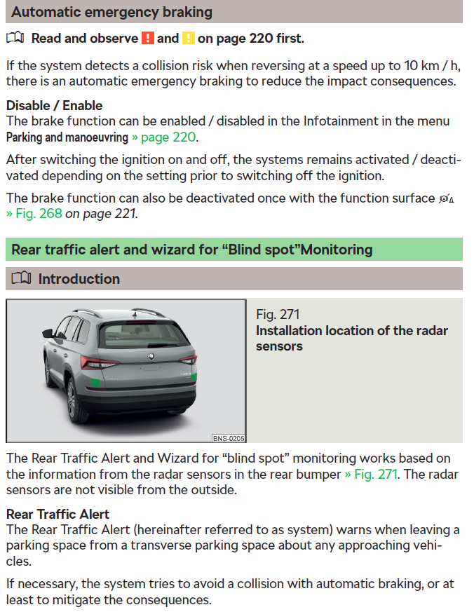 Front assist skoda