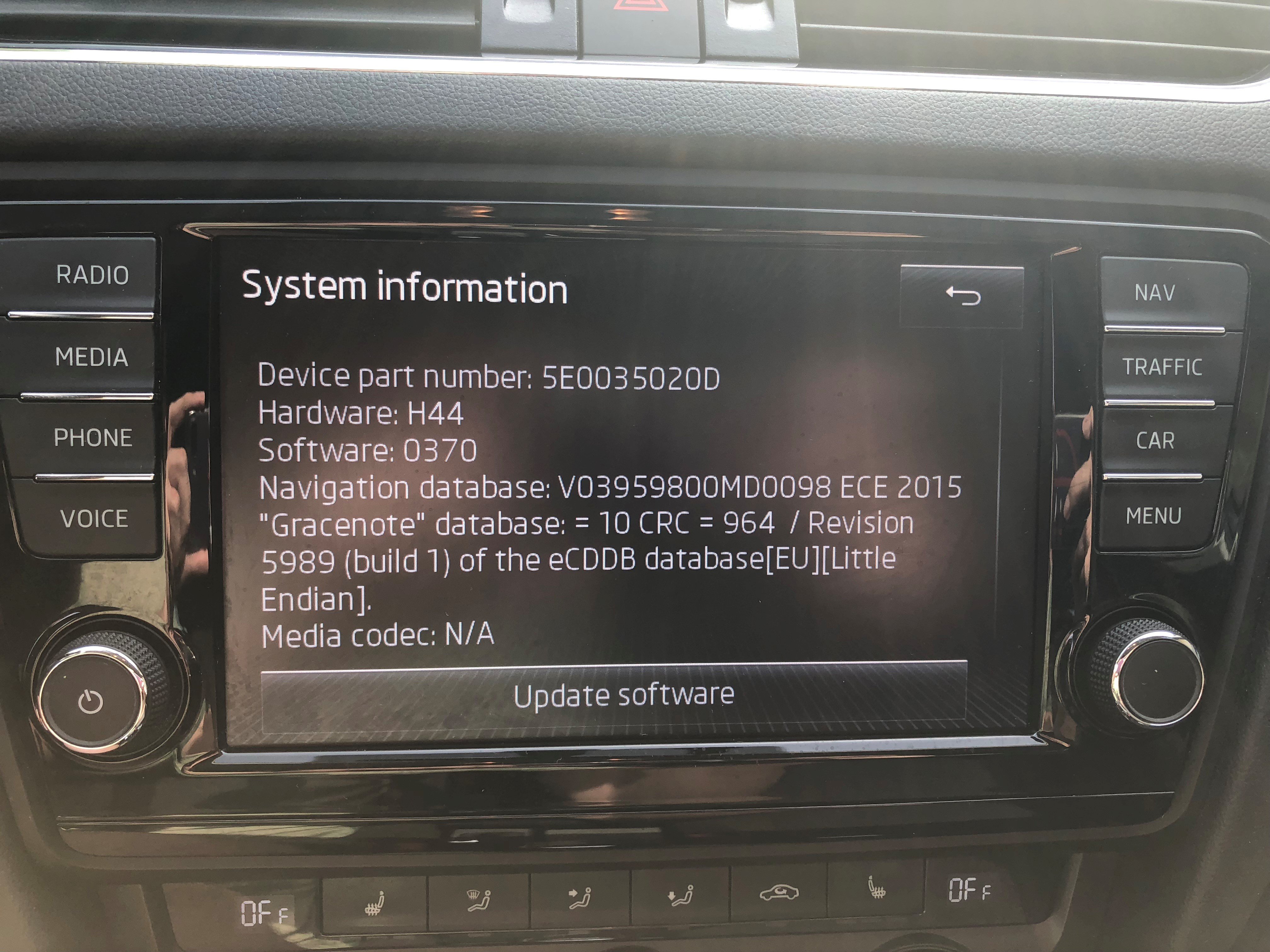 Infotainment version Skoda Octavia Mk3 (2013 2020) BRISKODA