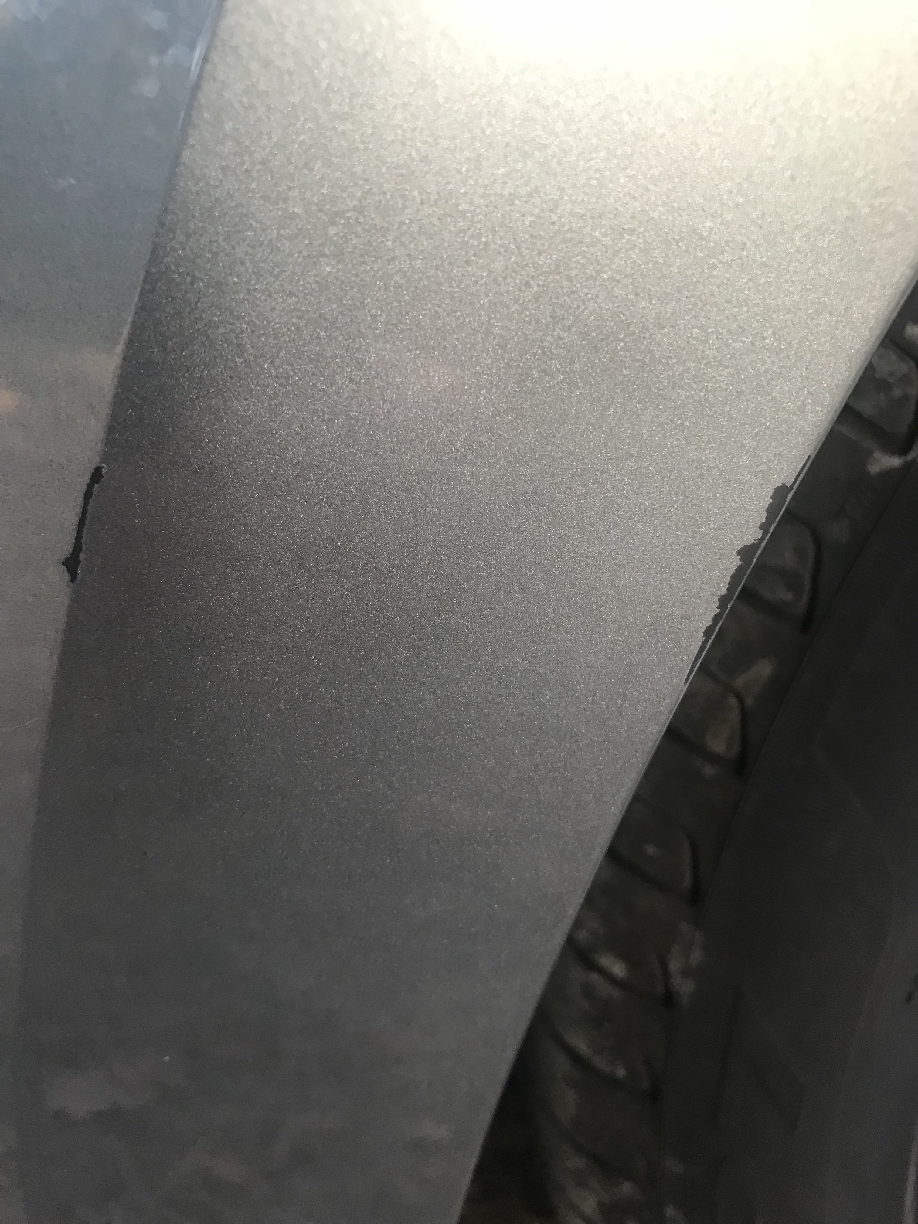 Paint loss on wheel arches