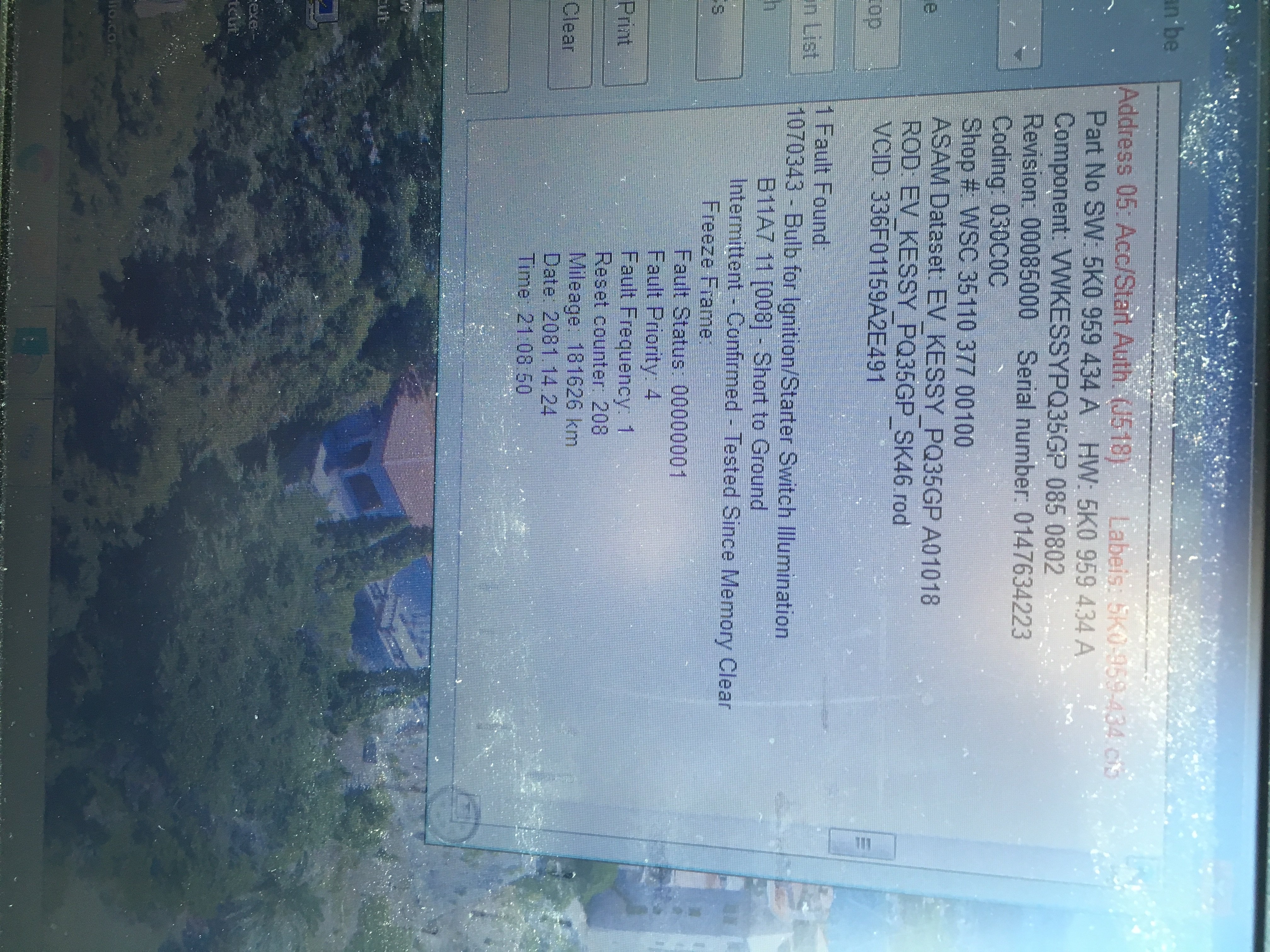 Kessy Related Warning VCDS