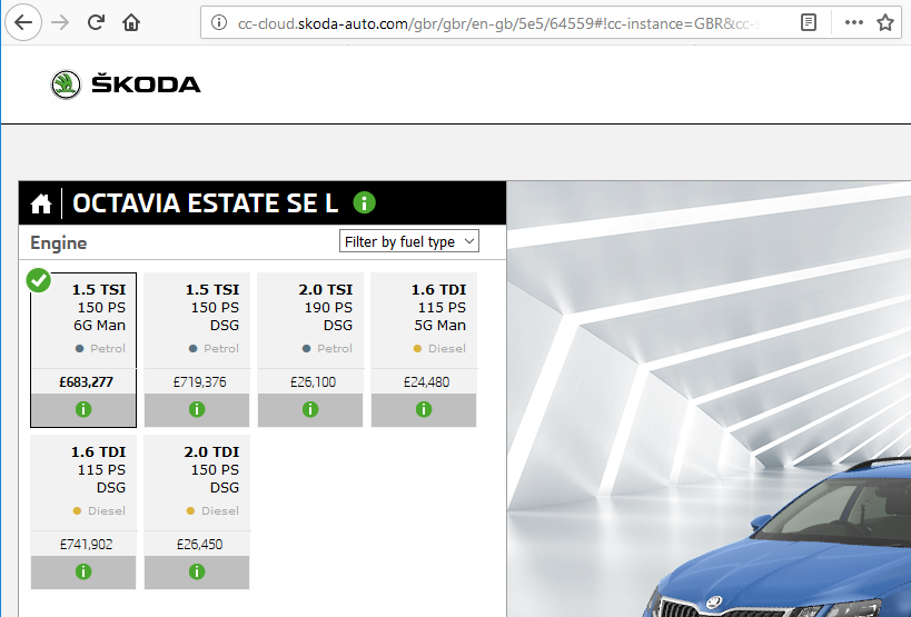 Skoda configurator germany