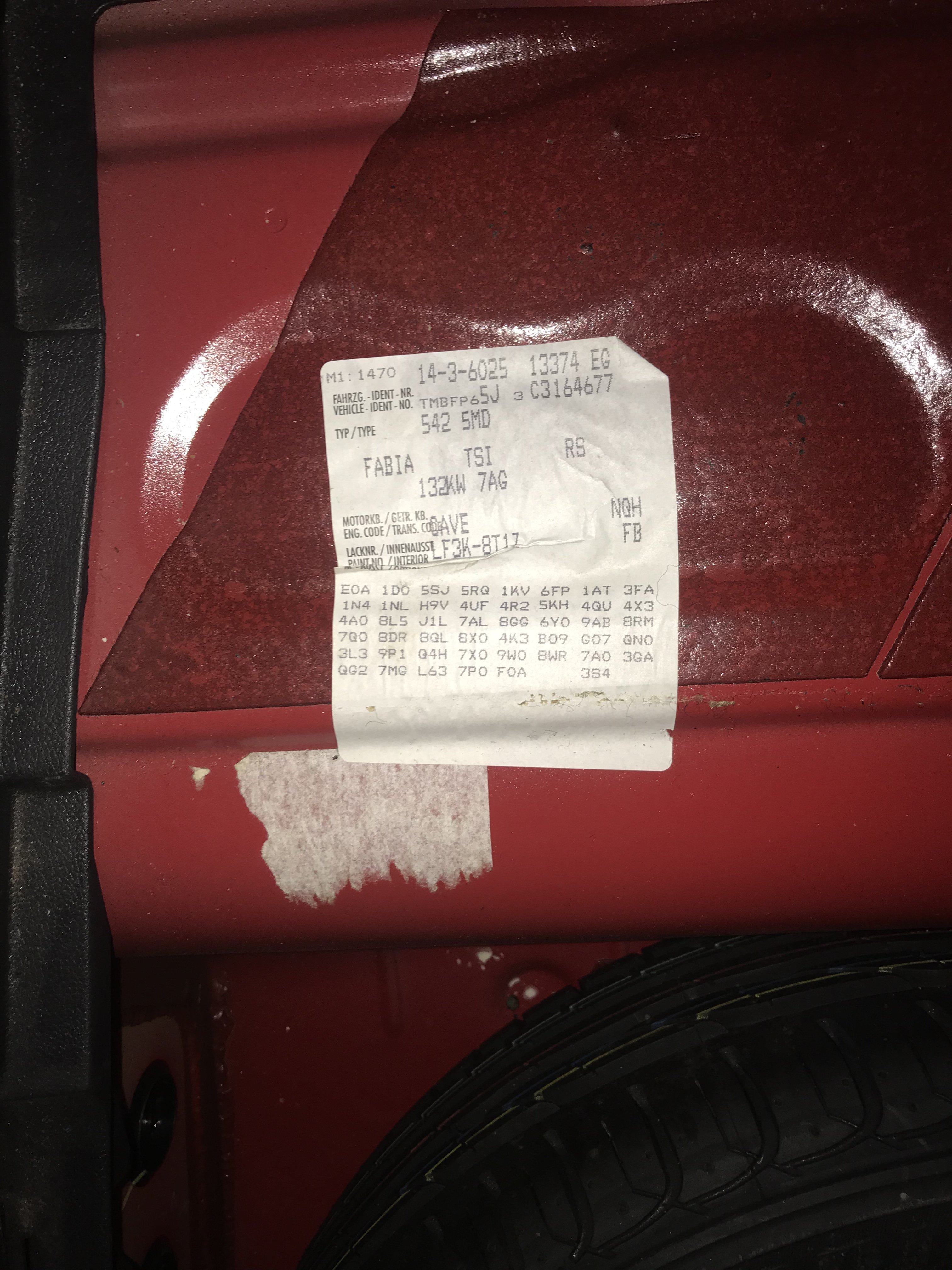 DSG gearbox codes.. Skoda Fabia Mk II (20072014) BRISKODA