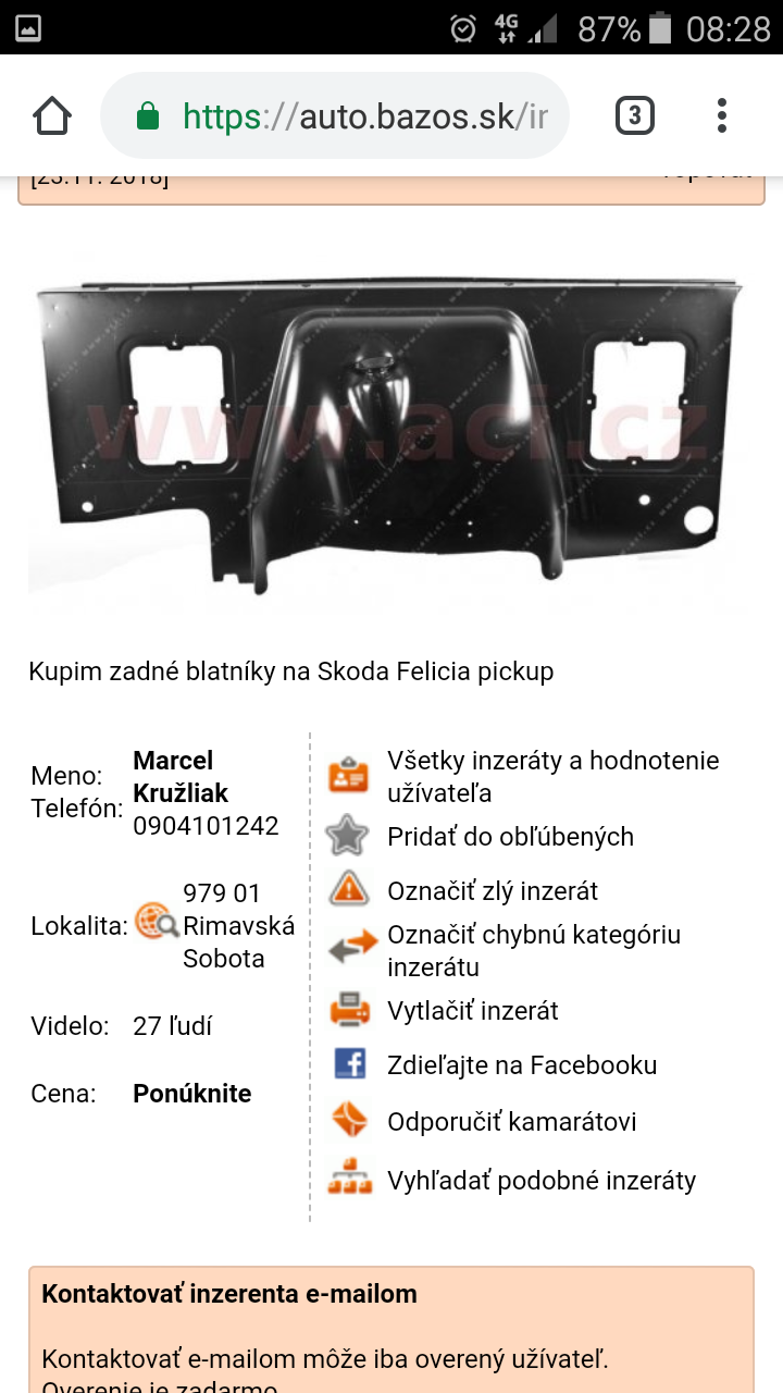 Skoda felicia pickup parts discount