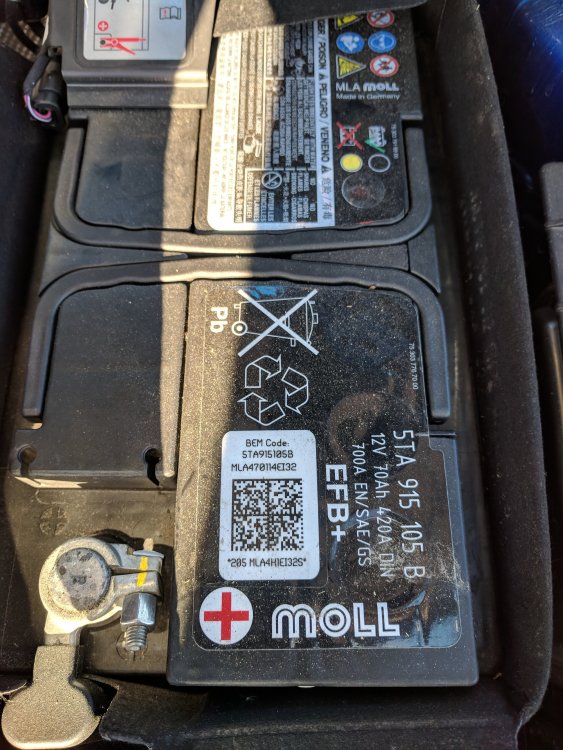 Battery flat after a few mins ignition on Skoda Octavia Mk III (2013