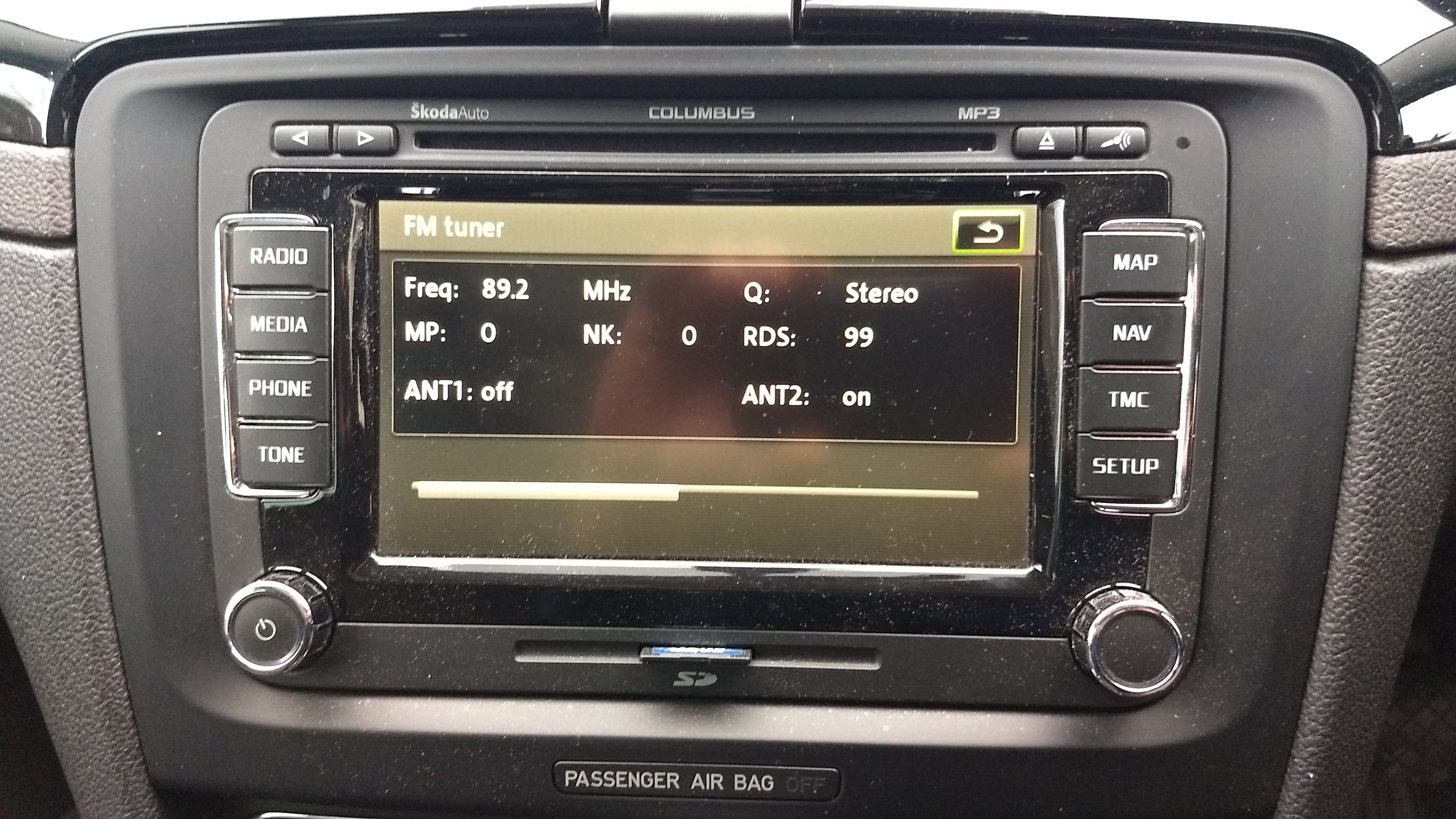 rns510 ant:1 off