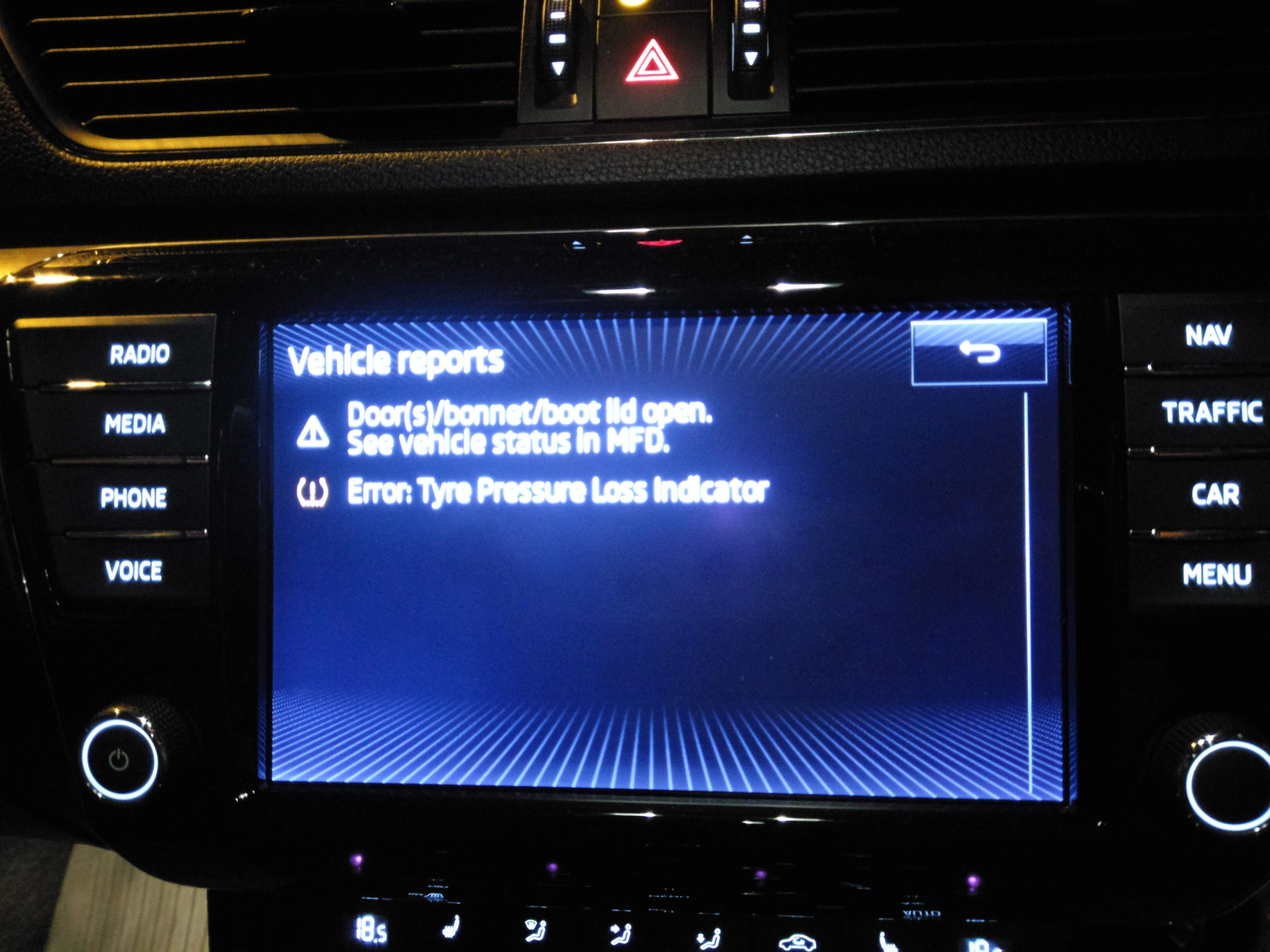 Tyre Pressure Loss Indicator Skoda Superb Mk III (2015 2023) BRISKODA