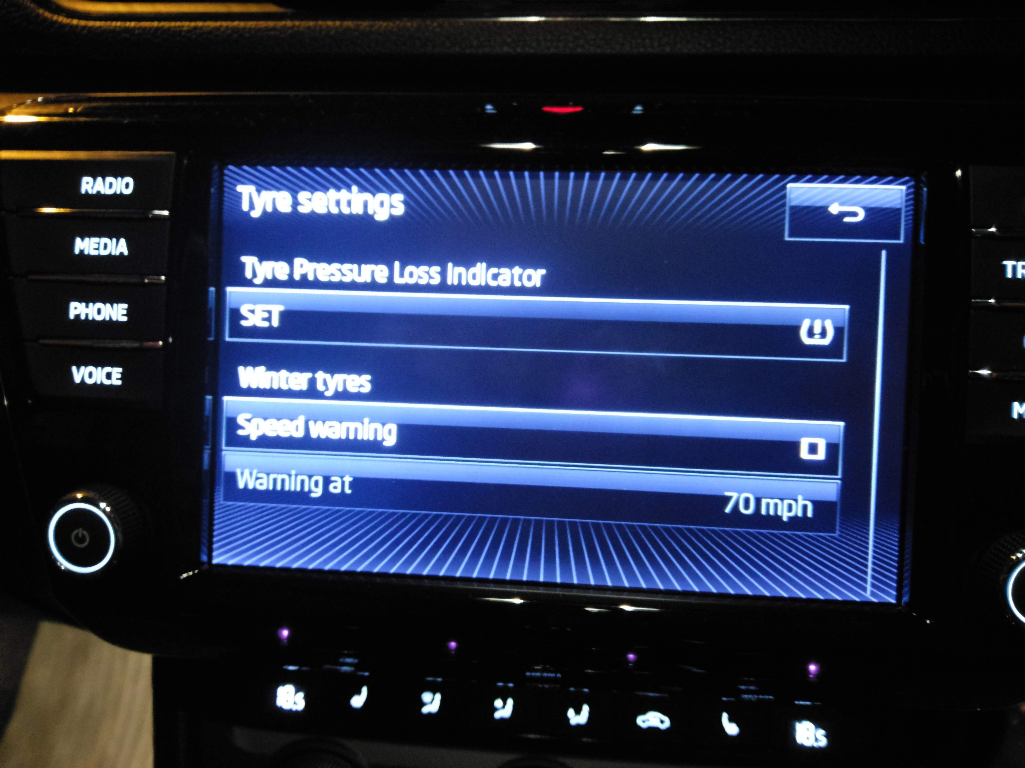 Tyre Pressure Loss Indicator Skoda Superb Mk III (2015 2023) BRISKODA