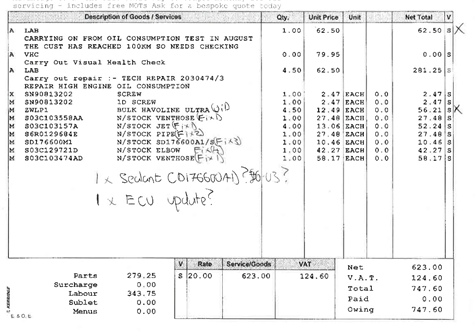 Fabia VRS Mk2 - CAVE issues and TSB's