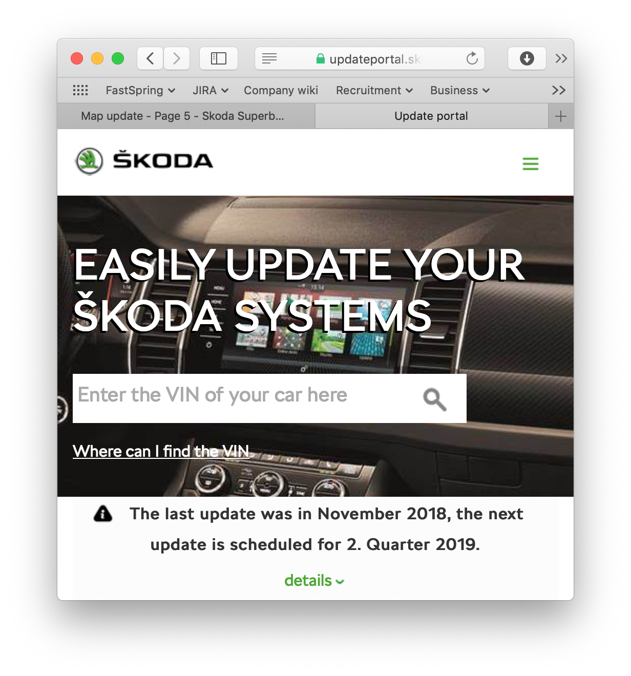 Updateportal skoda auto