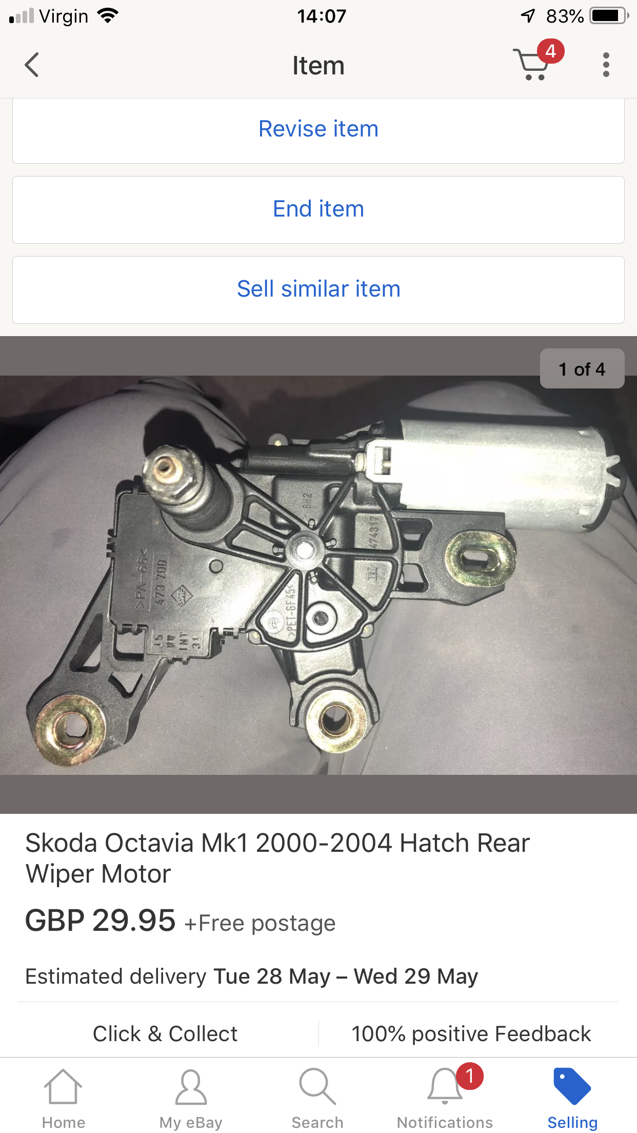 Octavia hatch rear wiper motor Skoda Octavia Mk I BRISKODA