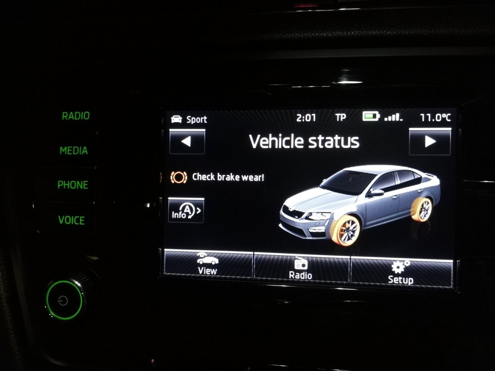 Brake pad warning light Skoda Octavia Mk III (2013 2020) BRISKODA