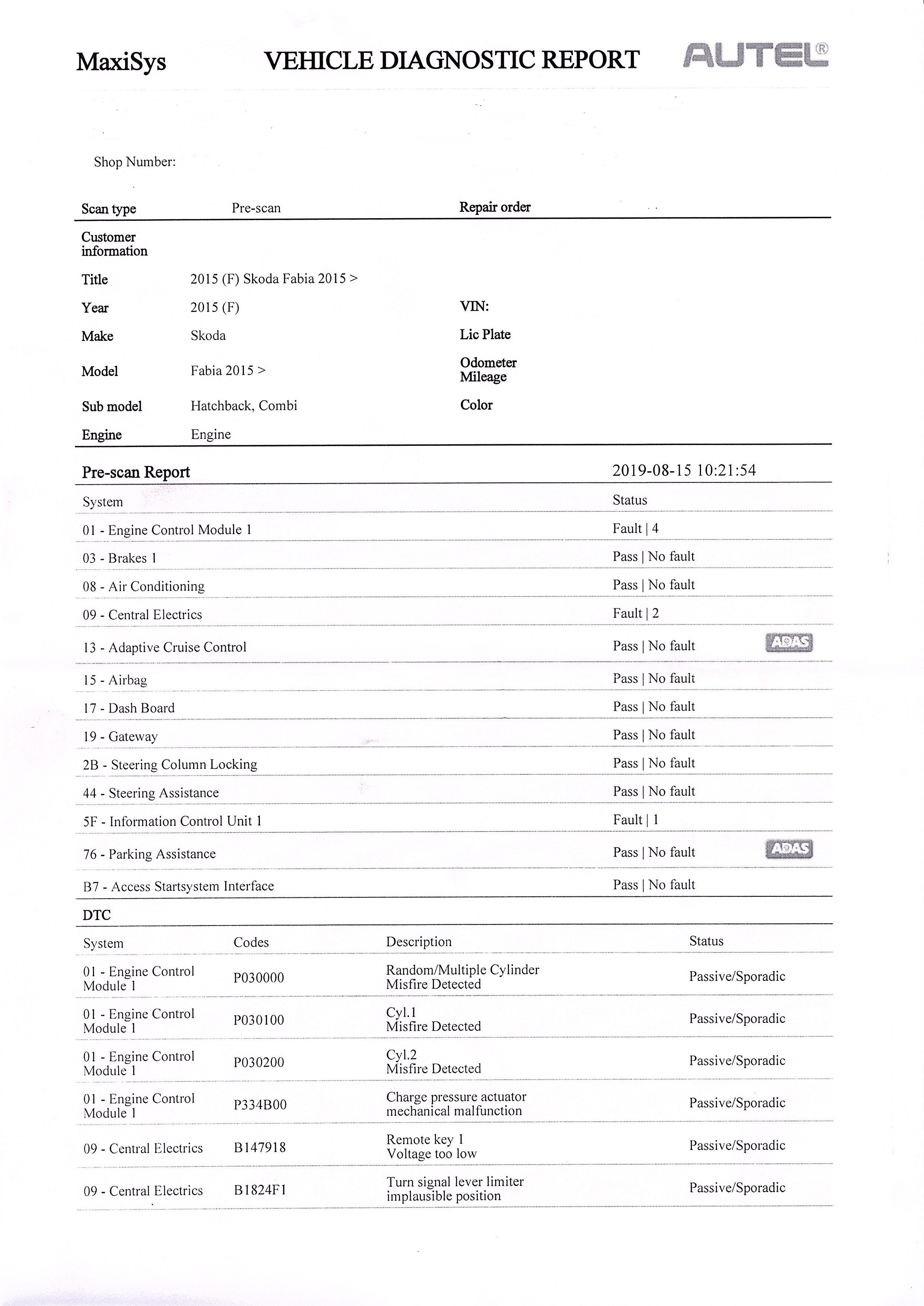 EPC light has come on Skoda Fabia Mk III (20142021) BRISKODA