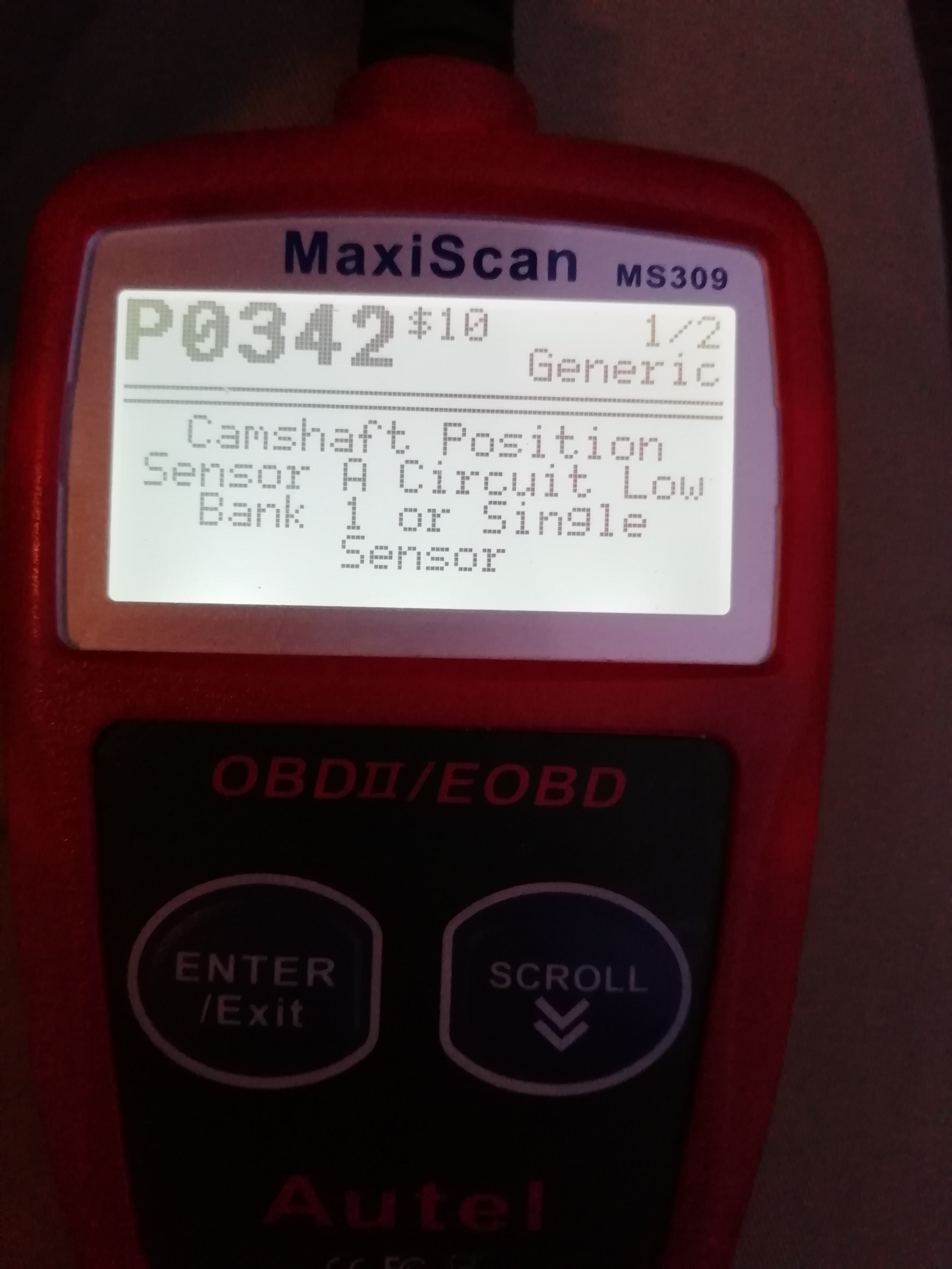Ошибка p0342 nexia
