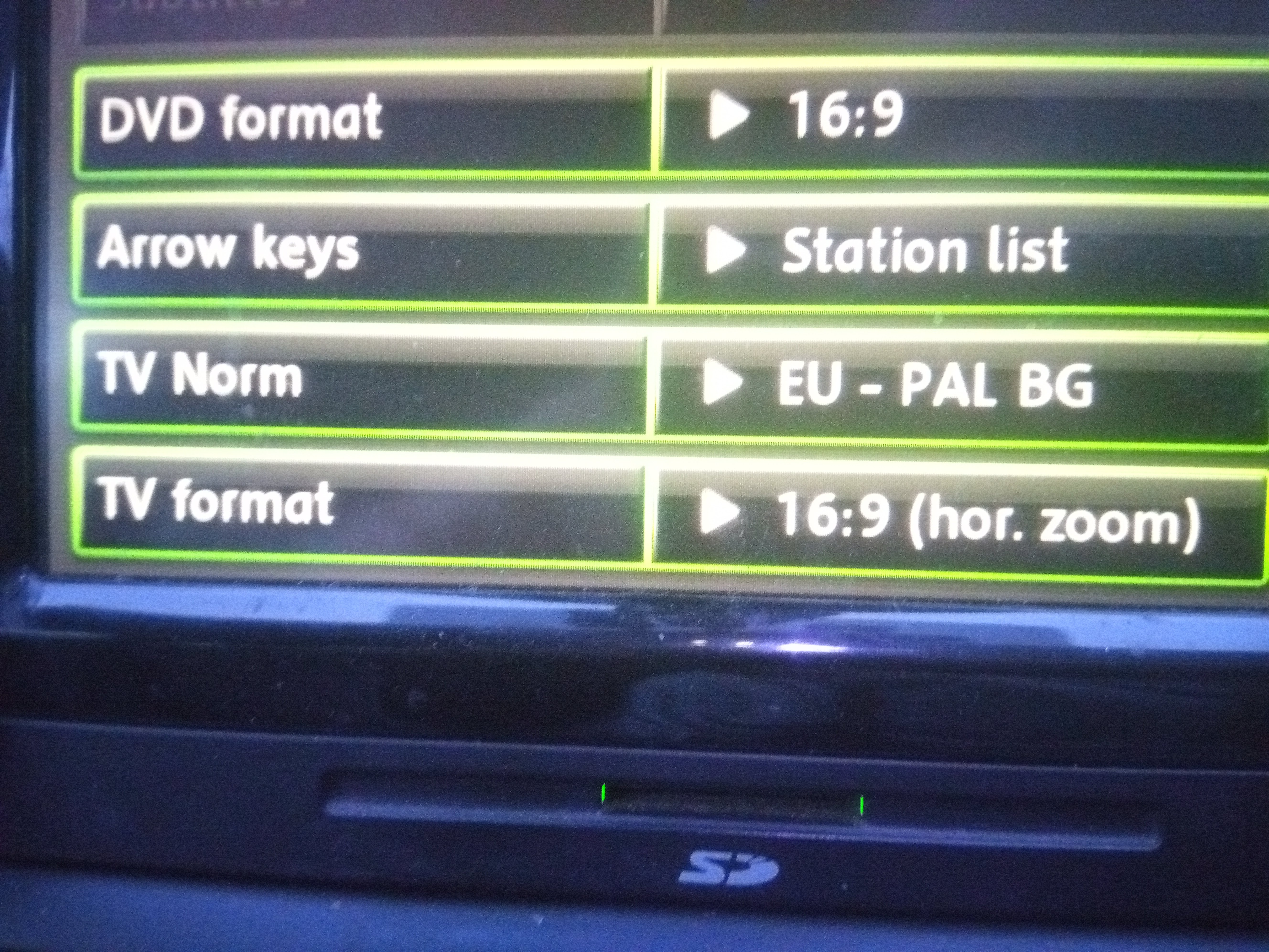 columbus RNS 510 setting up tv