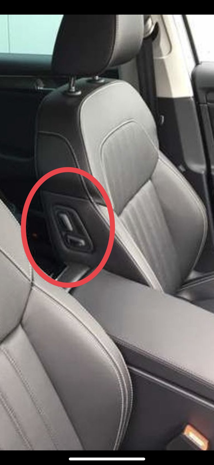 Passenger seat adjustment control